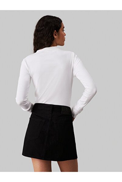 Calvin Klein Calvin Klein Women White Rib Polo Top Body