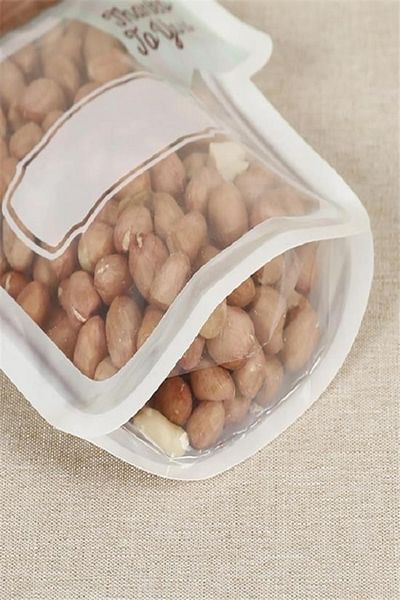 tedaks Jar Appearance Ziplock Bag with Snap Fasteners and Practical Bag 4 Pieces