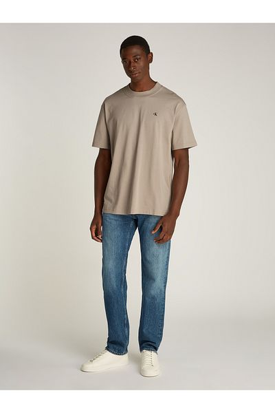 Calvin Klein Men Beige Short Sleeve T-Shirt