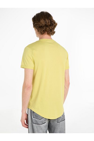 Calvin Klein Calvin Klein Men Yellow Badge Turn Up Sleeve T-Shirt