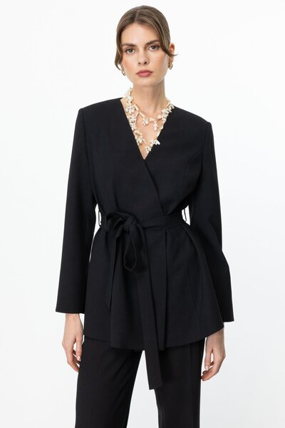 Ekol Belted Double Button Jacket