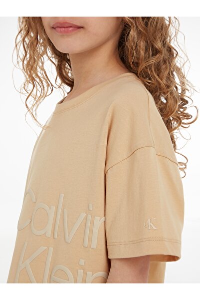 Calvin Klein Calvin Klein Women Beige Short Sleeve T-Shirt