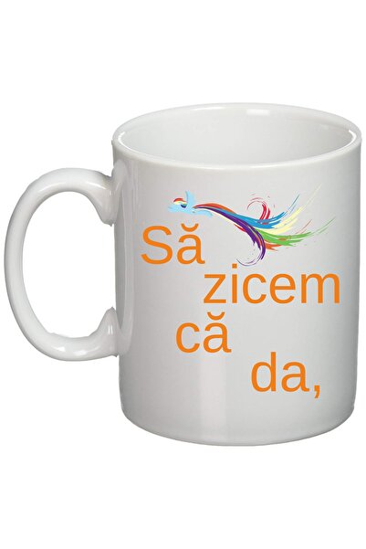 OEM Cană albă personalizată „Hai să zicem”, INOVATIX®. 330ml