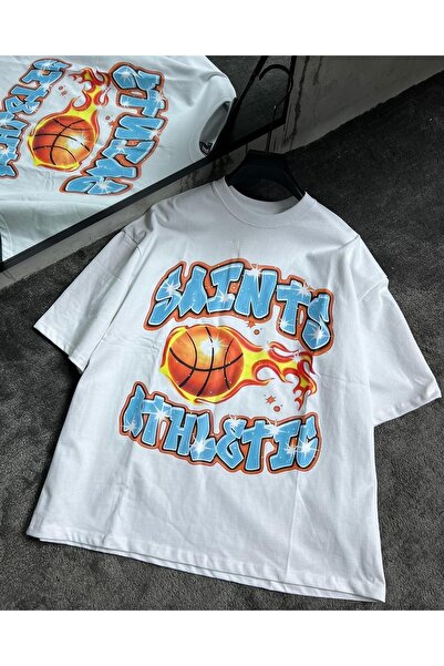 Jose Clothing Tricou imprimat cu mânecă scurtă cu croială supradimensionată