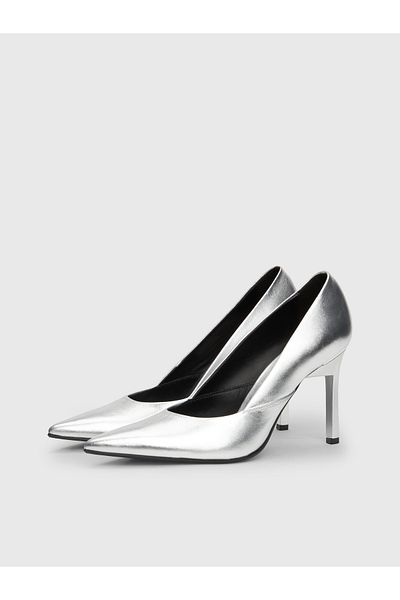 Calvin Klein Calvin Klein Women Silver Geo Stiletto Festive Regular Pumps