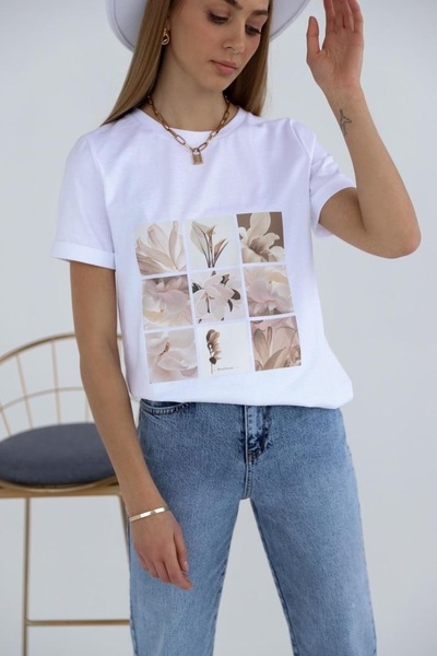 Jose Clothing Tricou imprimat cu mânecă scurtă cu croială supradimensionată