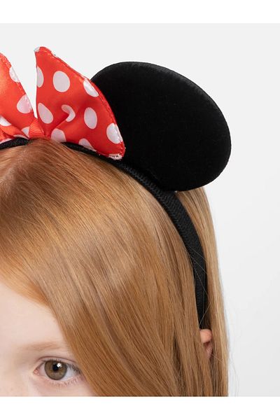 Mu Art Minnie Mouse Crown Mouse Crown Headband with Red Bow