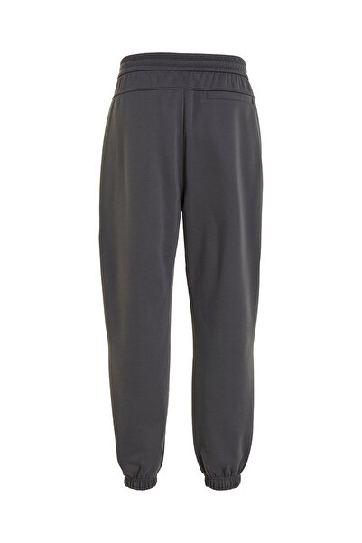 Calvin Klein Men Gray Woven Tab Hwk Knit Pants