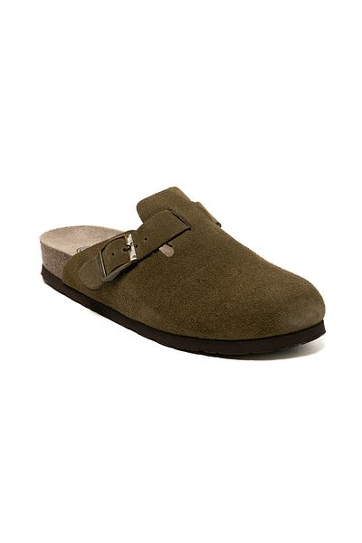 Genuins Women / Girls Slippers Riva g 105944   Genuins Velour Kaki