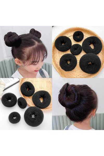 MutluBiDünya Kız Çocuk 3 Boy Sünger Topuz Tokası