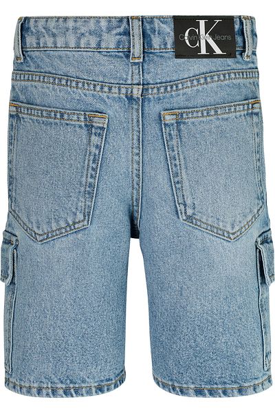 Calvin Klein Boys Skater Mid Blue Denim Shorts
