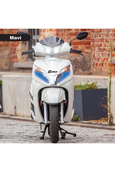 Motiker Honda Activa Yeni Kasa Far Sticker Kaplama Renkli Mavi