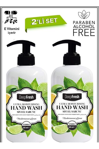 Stilyoner Fresh Garden Moisturizing Liquid Soap Mediterranean Lemon (500 ml) X 2 Mega Set