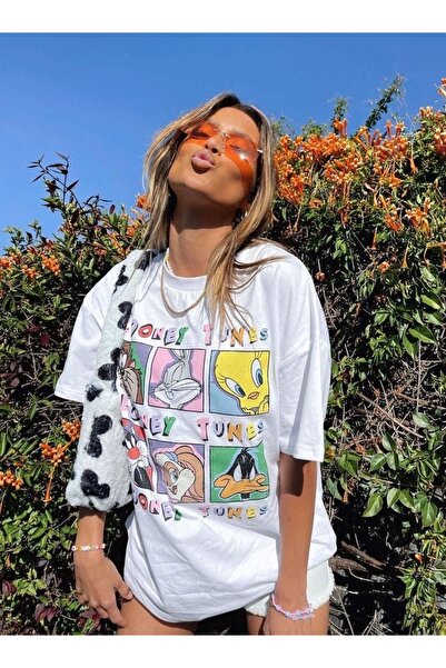 Bengi Clothing تي شيرت مطبوع بأكمام قصيرة وقصة كبيرة الحجم