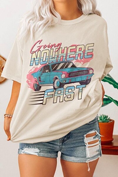 Bengi Clothing تي شيرت مطبوع بأكمام قصيرة وقصة كبيرة الحجم