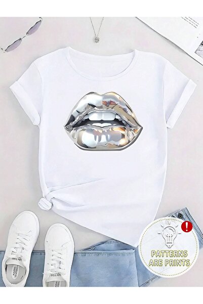 Bengi Clothing تي شيرت مطبوع بأكمام قصيرة وقصة كبيرة الحجم