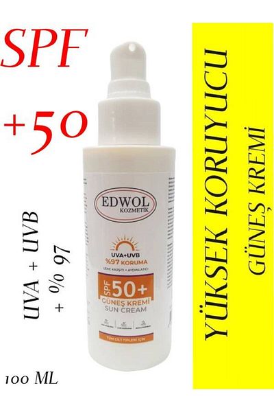 EDWOL Anti-Blemish Spf50 High Protection Anti-Blemish and Brightening Moisturizing Sun Cream 100 ml