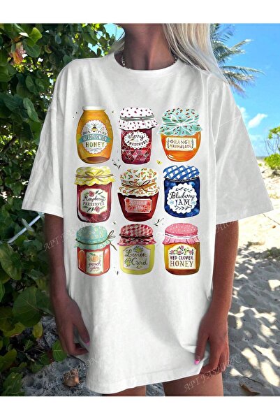 Jose Clothing Tricou imprimat cu mânecă scurtă cu croială supradimensionată