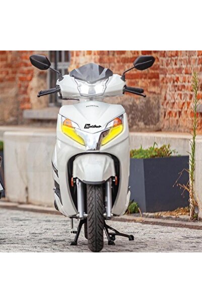 Motiker Honda Activa Yeni Kasa Far Sticker Kaplama Renkli Sarı
