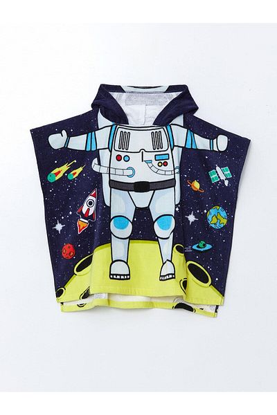 LC Waikiki LCW ACCESSORIES Πετσέτα πόντσο για αγόρια Space Printed (S5)