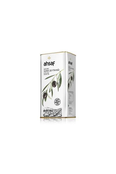 Ahsaf Soğuk Sıkım Natürel Sızma Zeytinyağı 5l - Teneke - 4 Adet
