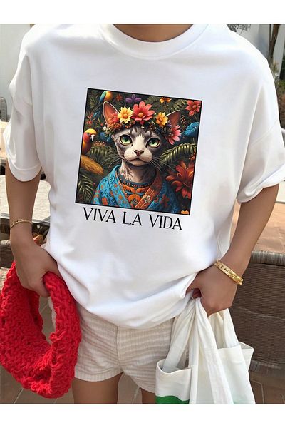 Bengi Clothing Oversize Cut Short Sleeve Printed T-Shirt