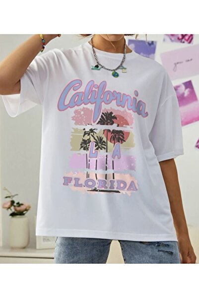 Jose Clothing Tricou imprimat cu mânecă scurtă cu croială supradimensionată