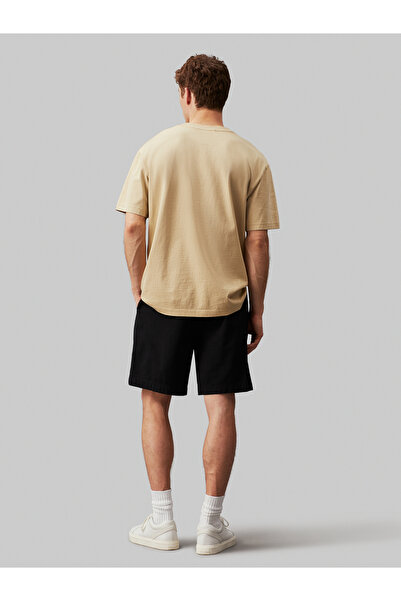 Calvin Klein Men Black Textured Cotton Shorts