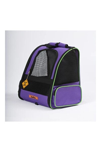 BRAVE PAWS Sp Yıkanabilir Kedi Ve Köpek Çantası Plastik Fileli Piramit Model Mor