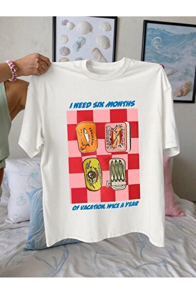 Jose Clothing Tricou imprimat cu mânecă scurtă cu croială supradimensionată