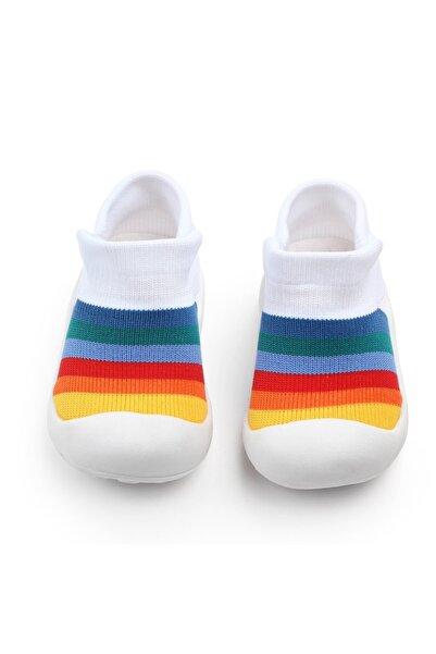 Superbaby Бели мокасини - Дъга