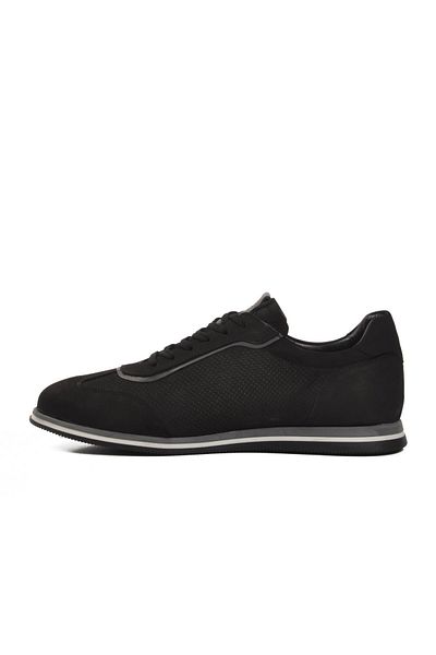 WALKWAY Triper Black Genuine Leather Men's Casual Shoes 2551 m