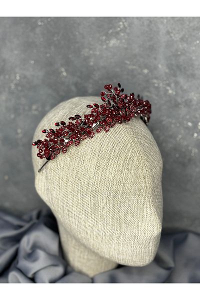 Hayalperest boncuk Duru Bead Embroidered Henna Crown Bridal Accessory