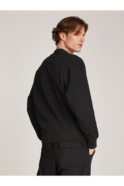 Calvin Klein Calvin Klein Men Black Interlock Crew Neck Pullover Sweatshirt