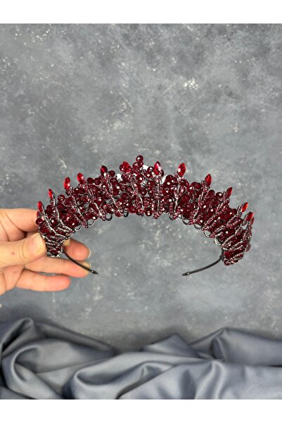 ESPEREST تاج زفاف أنيق مزين بالكريستال المبخر