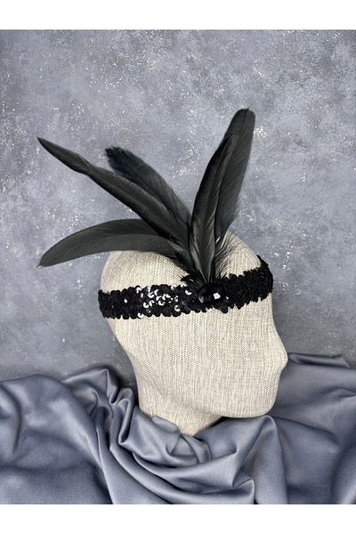 Hayalperest boncuk Fadel Soft Feathered Bridal Henna Crown