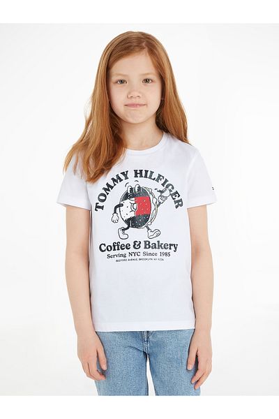 Tommy Hilfiger Girls White Short Sleeve T-Shirt