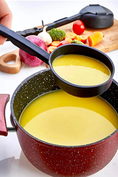 Home Hard Plastic Heat Resistant Fireproof Non-Stick 3 in 1 Ladle Colander Spoon Serving Ladle