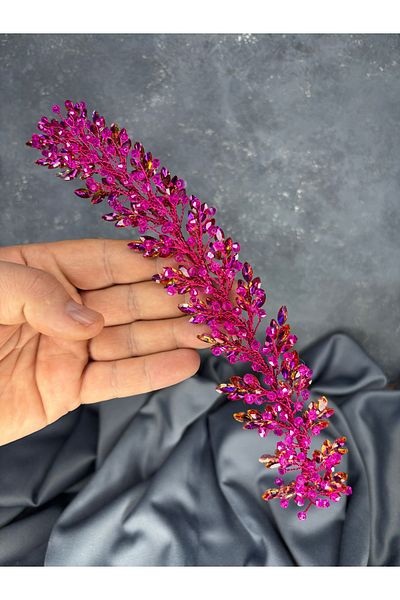 Hayalperest boncuk Laurel Bridal Crown Hair and Turban Accessory