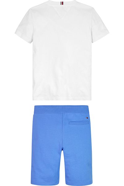 Tommy Hilfiger Boys Blue Logo Printed T-Shirt and Shorts Set