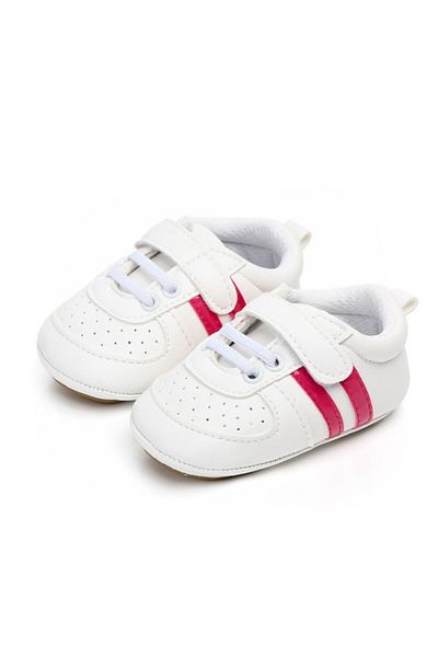 Superbaby Adidasi bebelusi cu dungi roz ciclamen
