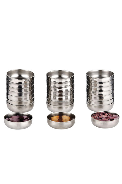 Biradlı Çelik Sosluk -Reçellik (10 Adet)