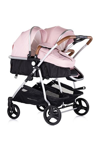 OEM Carucior gemeni 3 in 1 Chipolino Duo Smart pink marshmallow