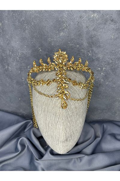 Hayalperest boncuk Dangle Forehead Almeda Bridal Henna Crown