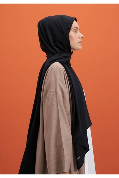 FRESCO SCARFS Hijab Hijab Medina Silk Shawl * negru