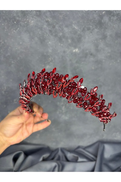 ESPEREST Coroană de mireasă elegantă, împodobită cu mărgele de cristal Buğlem