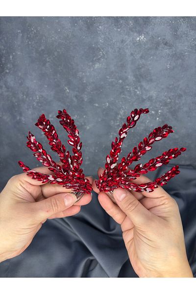 Hayalperest boncuk Bride Hairpin with Bugle Comb and Double-Sided
