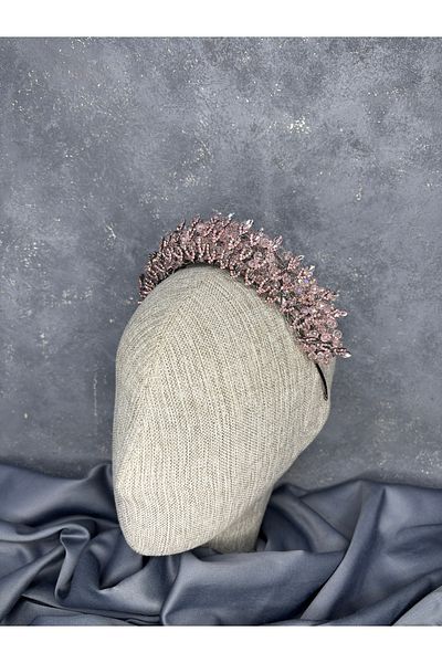 Hayalperest boncuk Crystal Bead Embroidered Steaming Bridal Crown