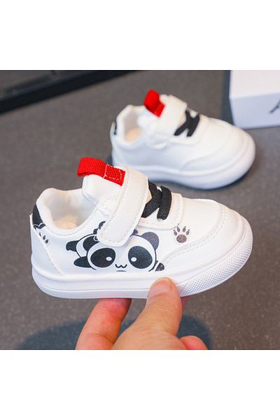 Superbaby Adidasi albi pentru copii - Sweet Panda