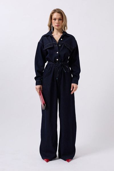 KAZAK Button Detailed Denim Jumpsuit